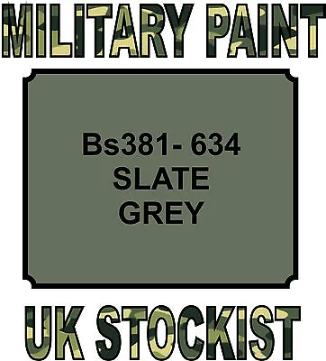 Bs381-634 Slate Grey Military Paint Metal Steel Heat Resistant Engine  Vehicle • £14.99