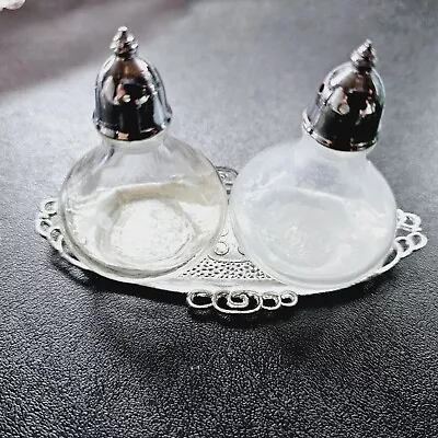 Vintage  Glass Salt And Pepper Shakers • $3.75