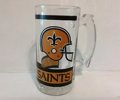 $15 • Buy NFL Vintage NEW ORLEANS SAINTS  12 Oz Glass Beer Mug Stein - A6