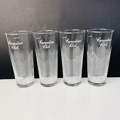 CANADIAN CLUB WHISKEY 4 X HIGHBALL GLASSES - Good Condition - Fast Free Post • $69.90