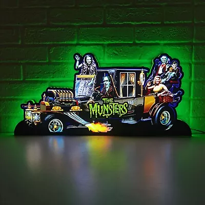 The Munsters Pinball Topper LED Lightbox - Classic Spooky Charm For Your Game • $30