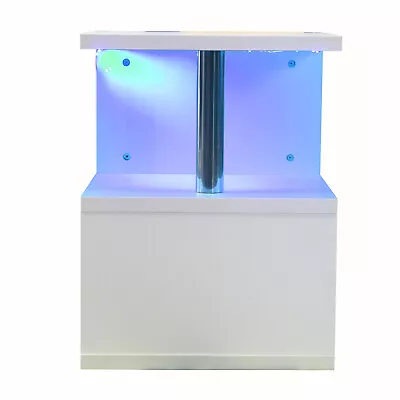 $73.15 • Buy Modern 3 Tiers Furniture LED Light High Gloss Coffee Table Sofa Side End Table!