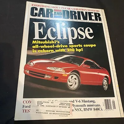 1994 May Car And Driver Magazine In Car Navigation Systems Eclipse Nav Systems • $13