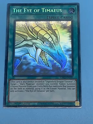 YUGIOH The Eye Of Timaeus GFP2-EN183 1st Edition Ghost Rare • £20