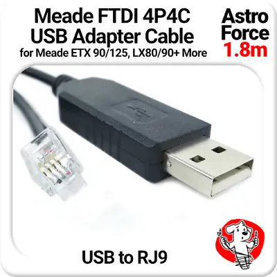 Astro Force FTDI Meade Cable For ETX 90/125 LX80/90+ Others 1.8m • $41.80