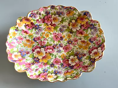 £3.99 • Buy Old Foley James Kent Chintz OVAL BOWL, Du Barry Pattern-18x14cm Lovely Condition