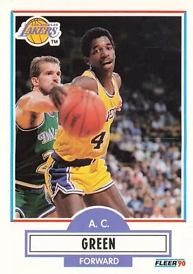 A.C. Green 1990-91 Fleer #92 Los Angeles Lakers Basketball • $1.70