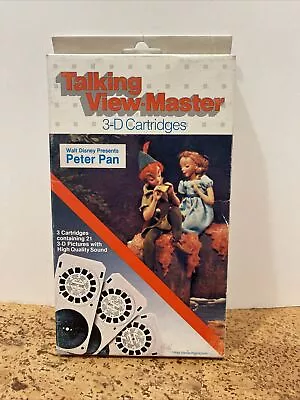 Talking View-Master Cartridges 3-D Walt Disney Peter Pan Cartoon Vintage Rare • $12.74