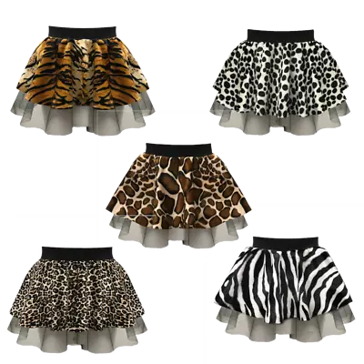 Animal Print Tutu Skirt Dance Fancy Dress Costume Childrens Zoo • £12.99