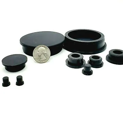 Rubber Hole Plugs Push In Compression Stem  7/8  - 2 1/2  Silicon Solid Covers • $29.50