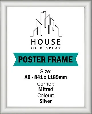 A0 Silver Snap Frame - Poster Holder And Retail Display Mitred Corners.. • £269.80