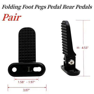 2PCS Motorcycle Scooter Bike Moped Folding Foot Pegs Rear Pedals Rest Aluminum • $22.94