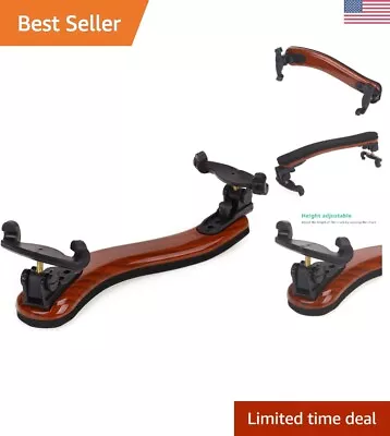 Violin Shoulder Rest - Collapsible & Height Adjustable Feet - Imitation Wood ... • $23.99