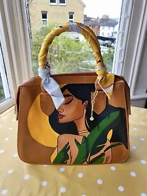 Hand-Painted Handbag With Long Strap Gift For Her Customised Stylish Bag • £35