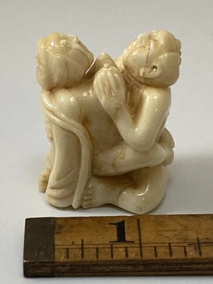 £75 • Buy Japanese Carved Erotic Netsuke With Character Marks To The Base