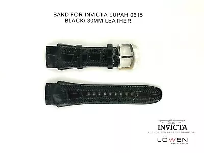 Authentic Invicta Lupah 0615 Black Leather 30MM Watch Band • $29.95