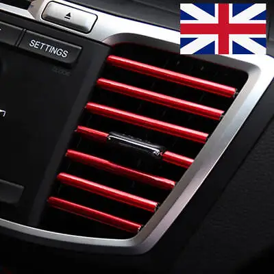 £5.99 • Buy 10x Auto Car Accessories Red Air Conditioner Air Outlet Decoration Strip Cover