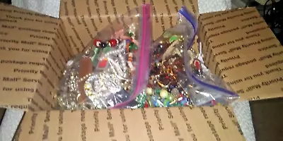 SCRAP Broken Junk Jewelry Craft Harvest Repurpose Lot • $19.99