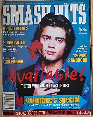 Smash Hits Music Magazine February 1993 East 17 Take That And Many More • £7