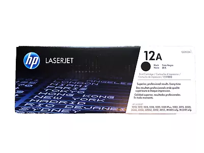 HP 12A (Q2612A) LASERJET Black Toner Print Cartridge  Factory Sealed OEM New • $35