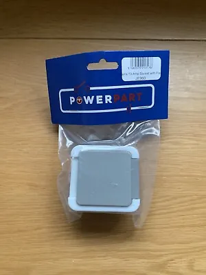 White Grey Flush Fitting Mains Socket 240 Volt Outlet Box For Caravan Motorhome • £10.95