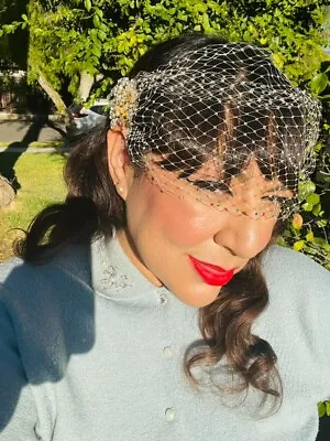 Repro 1950’s Style Short Birdcage Net Veil For Bride Or Formal Occasion • $25