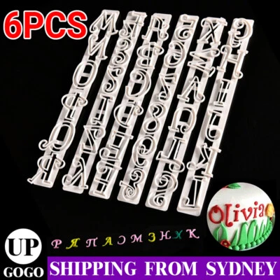 $3.45 • Buy 6PCS Alphabet Number Letter Cake Decorating Mold Fondant Icing Cutter Mould Set