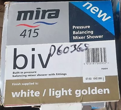 Mira 415 BIV Thermostatic Shower White/Light Golden • £349