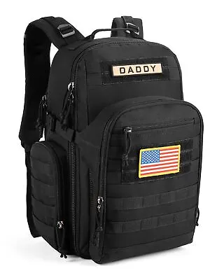 SHARKMOUTH Dad Diaper Bag Backpack - Military Baby Gear Backpacks With Daddy • $49.99