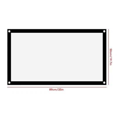 $18.72 • Buy (40 Inches)16:9 Projection Screen Projector Curtain White For Outdoor Movie For