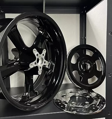 $849 • Buy Harley BLACK REAR MUSCLE Wheel 2009 -17 VROD VRSCF PULLEY & Rotors (EXCHANGE)