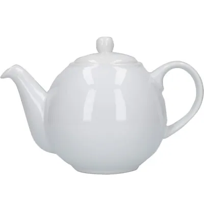 London Pottery Teapot With Strainer White 4 Cup (900 Ml) • £10.99