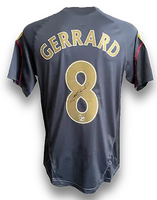 £200 • Buy Steven Gerrard Signed Liverpool Fc 2009/10 Away Shirt