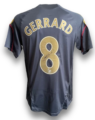 £200 • Buy Steven Gerrard Signed Liverpool Fc 2009/10 Away Shirt