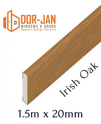 1.5m X 20mm Irish Oak UPVC Trim Cloaking Fillet Window Bead Trade Price COILED • £10.98