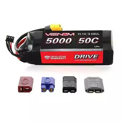 Venom 15059 LiPo 3S 11.1V 5000mAh 50C Univ Plug System • $108