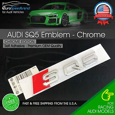 Audi SQ5 Chrome Emblem 3D Badge Rear Trunk Tailgate For Audi S Line Logo Q5 OE • $21.99