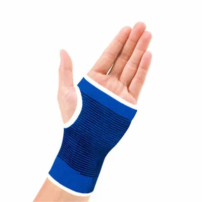 Elasticated Wrist Palm Hand Supports Arthritis Brace Sleeve Bandage Wrap Gym • £3.49