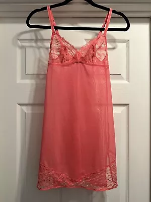 Malizia By LA PERLA Size 1 Petite Nightgown Nightie Lingerie Slip Pink Coral • $49.99