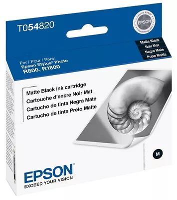 Genuine Epson 54 T0548 Matte Black Ink Cartridge For Stylus Photo R800 R1800 • $7.50