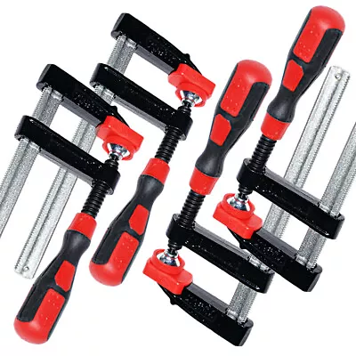 F Clamps Bar Clamp Heavy Duty 150mm X 50mm 6  Long Quick Slide Wood Clamp 4PC • £12.99