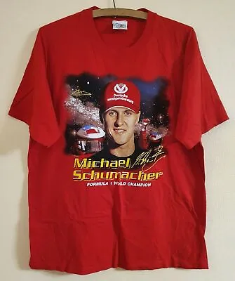 Michael Schumacher F1 World Champion Racing Tour 2000 Ferrari T-Shirt Vintage XL • £55.12