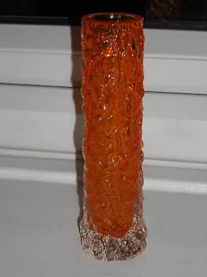 £55 • Buy Whitefriars Orange Tree Bark Design Small Vase (Geoffrey Baxter) Excellent Cond.