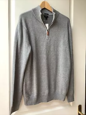 J. Crew Gray Cashmere Blend Sweater Sz L 48” Chest NEW Orig. $98 • $59.99