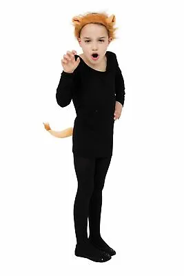£9.17 • Buy Kids Lion Cat Book Day Performance Animal Fancy Dress Set Ears Tail Girls Boys