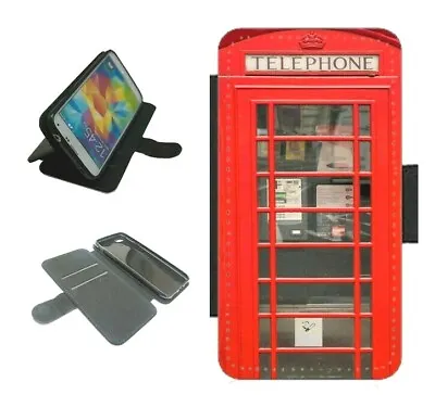 Telephone Box Wallet Phone Case Cover For IPhone / Samsung Red London UK Vintage • £9.99