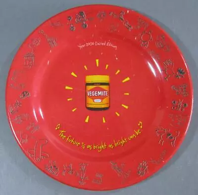 Vintage/retro Collectable Kraft VEGEMITE Red Melamine Plate 2000 • $15.95