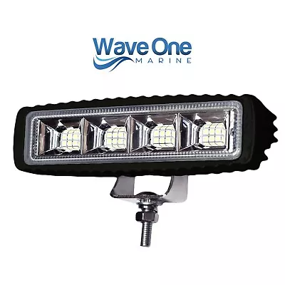 Wave One Marine | High Lumen | BLACK Spreader Boat Flood Deck Light | Stainless • $44.99