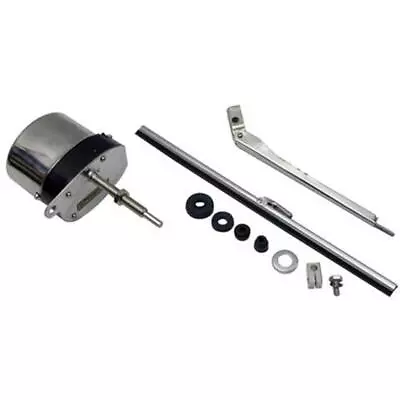 Universal Stainless 12 Volt Electric Windshield Wiper Motor Kit • $68.99