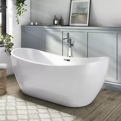 Freestanding Double Ended Bath White Modern 1700 1800 Acrylic • £512